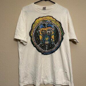 Vintage 90s Grateful Dead VW Go Bus Go Peace Sign Tee